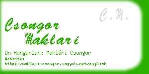 csongor maklari business card