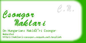 csongor maklari business card
